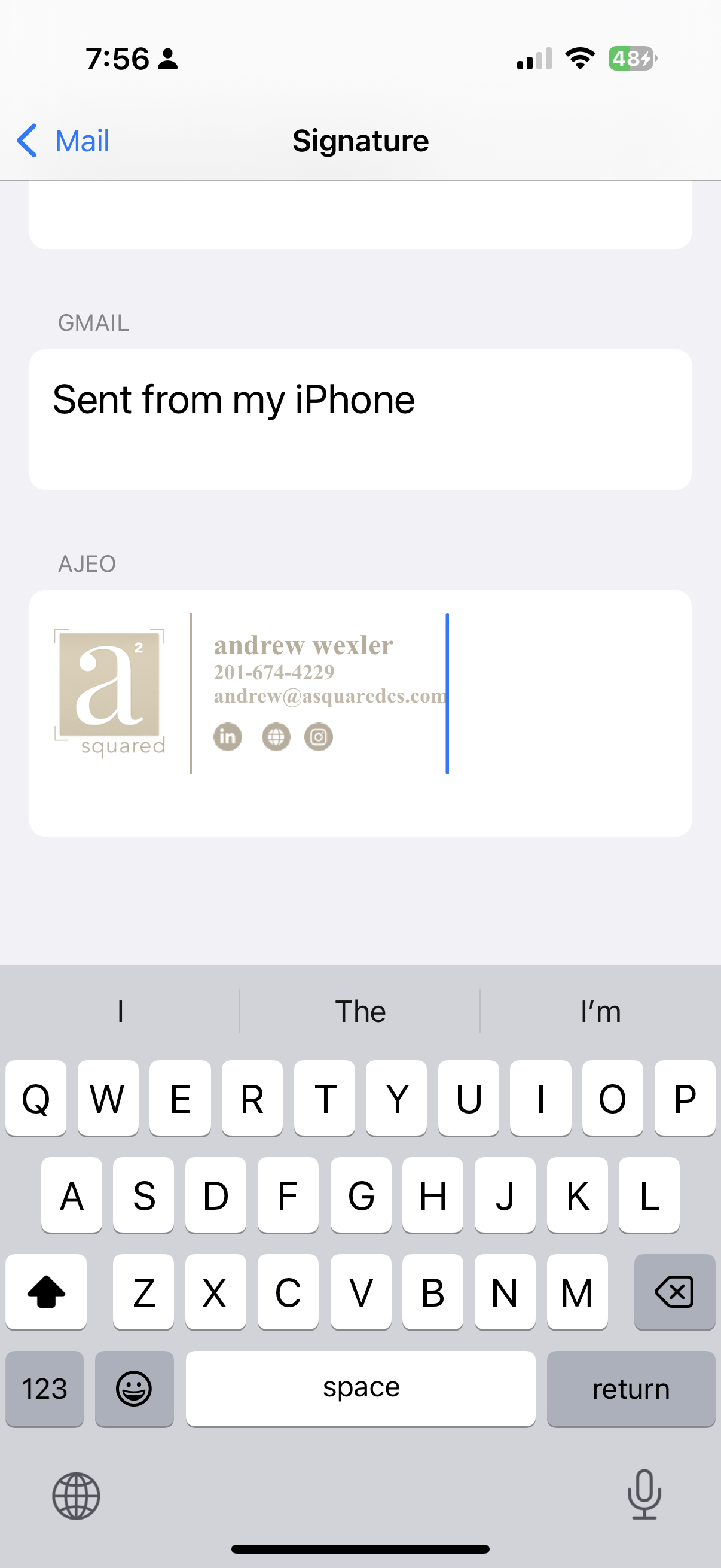Signature after tapping Undo